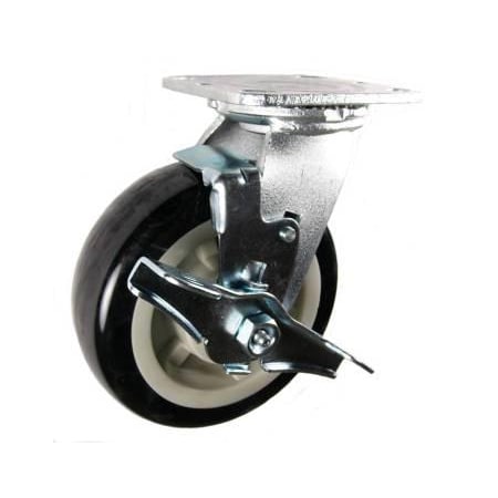 Mapp Caster 6"X2" Poly. on Polyolefin Core Whl Swvl Caster W/ Brake, 1,000 Lbs Cap 146PRX620SB